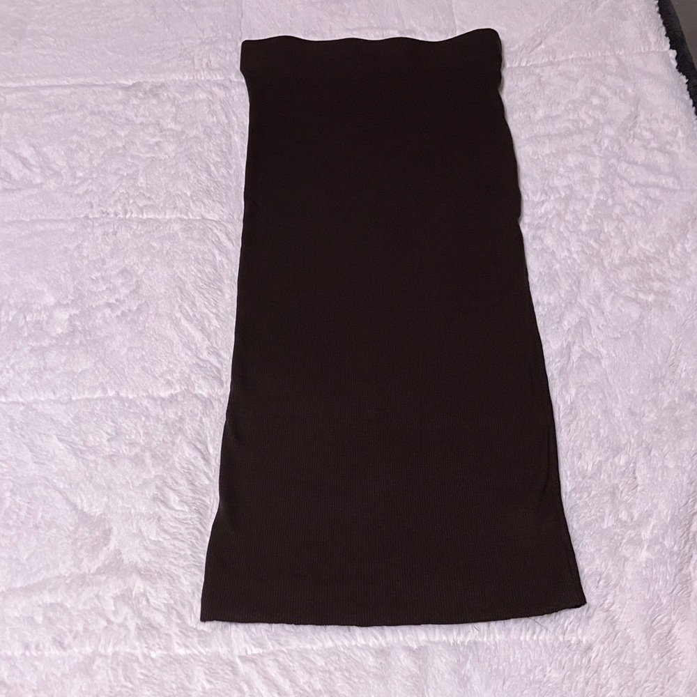 Cotton Citizen Rich Brown Pencil Skirt